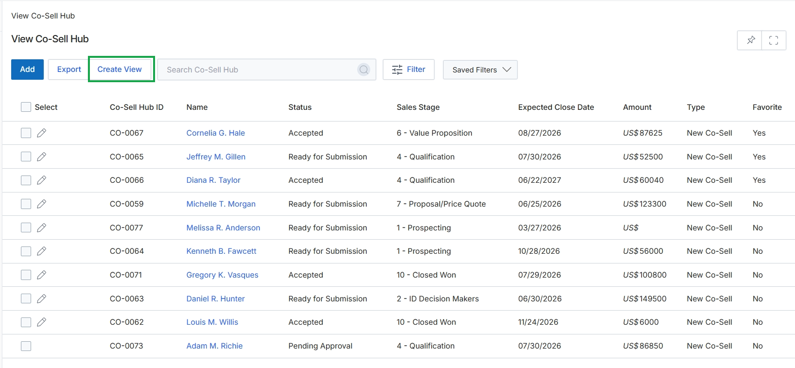 Export Columns List modal