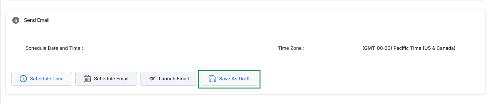 Email campaign send configuration