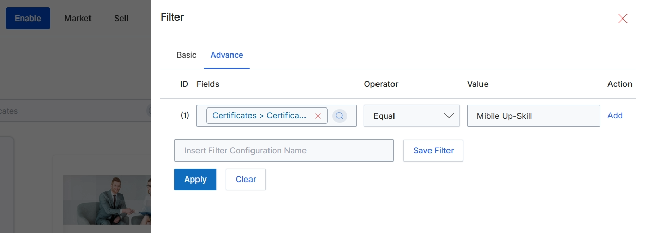 Advanced Filter dialog