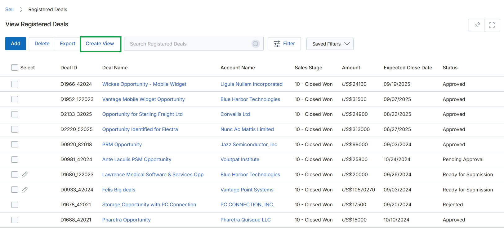 Export Columns List modal with Export Data button highlighted