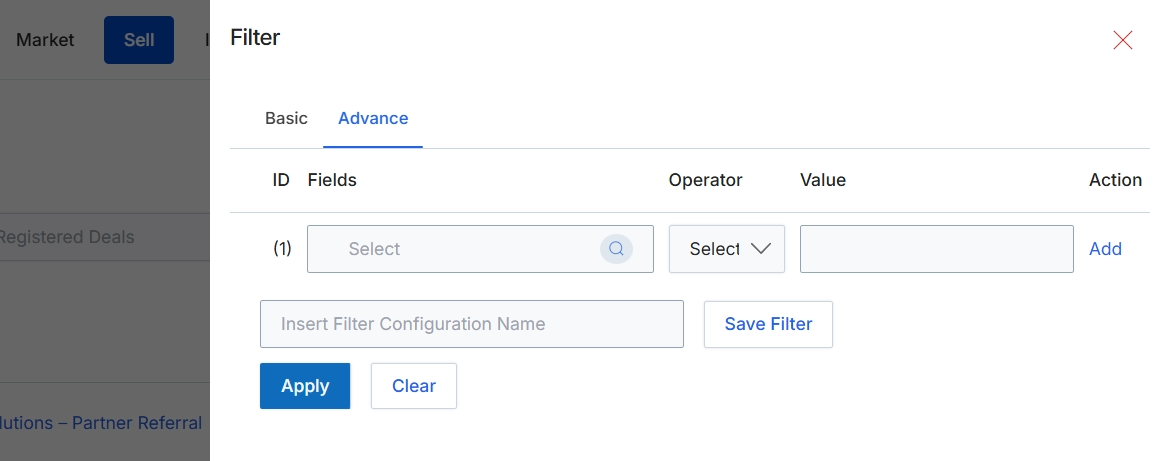 Advanced Filter dialog