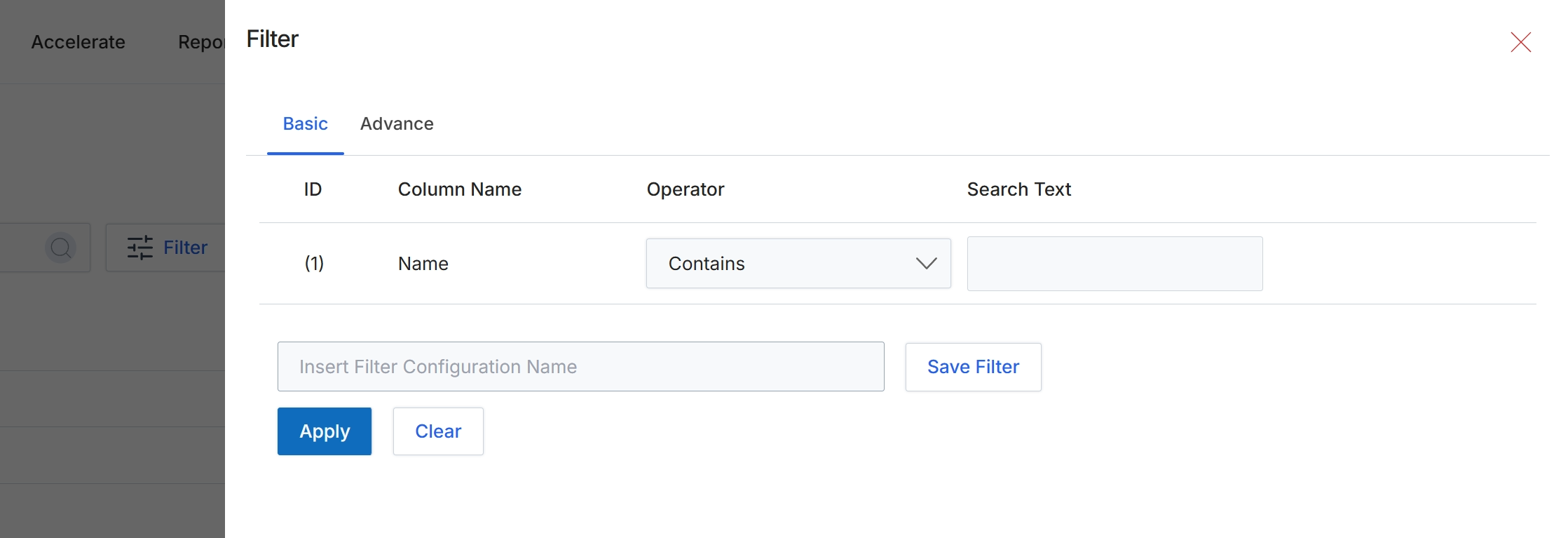 Filter Webhooks dialog