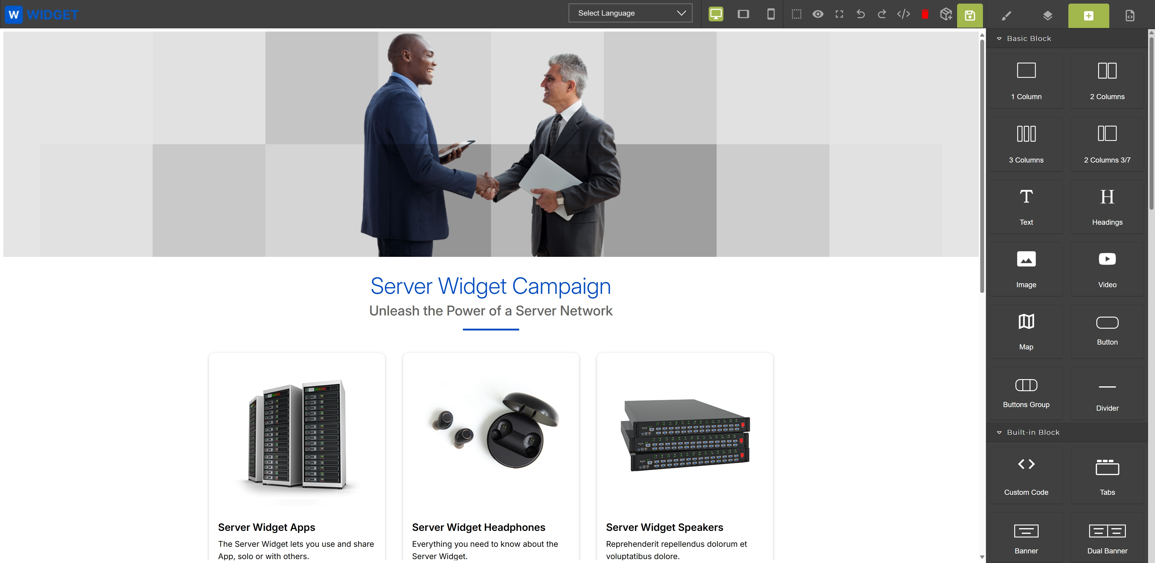 View a Showcase page with Manage Content button highlighted