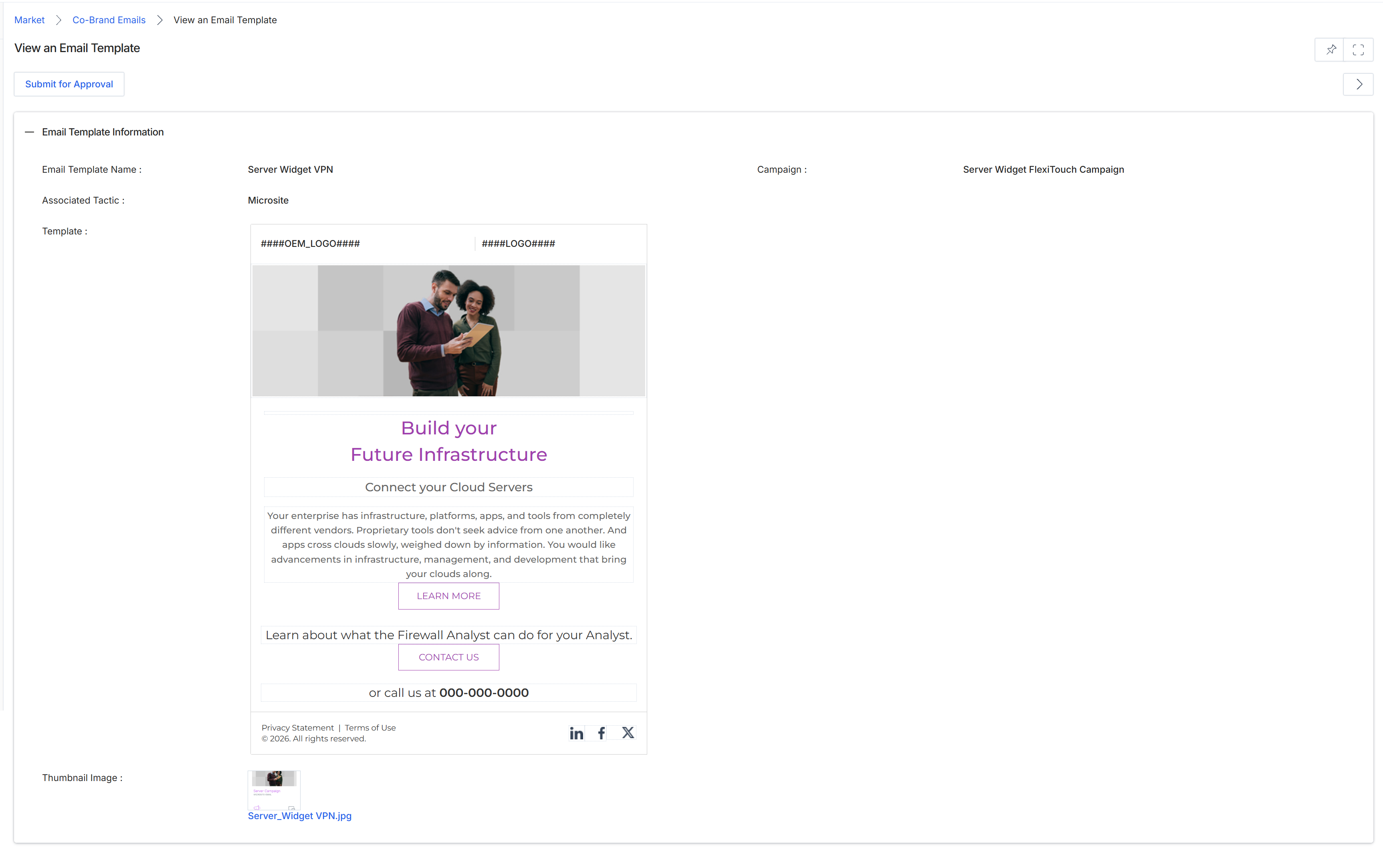 View Email Template details