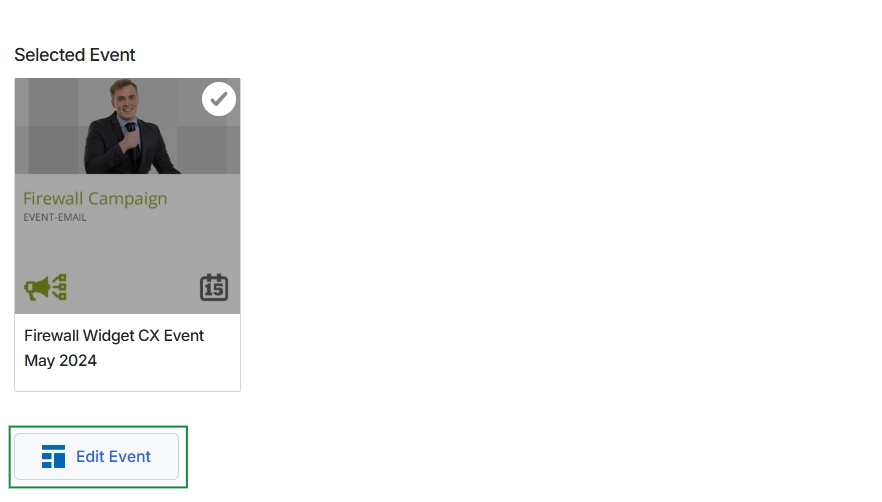 Set-Up Event page with 'Edit Event' button highlighted