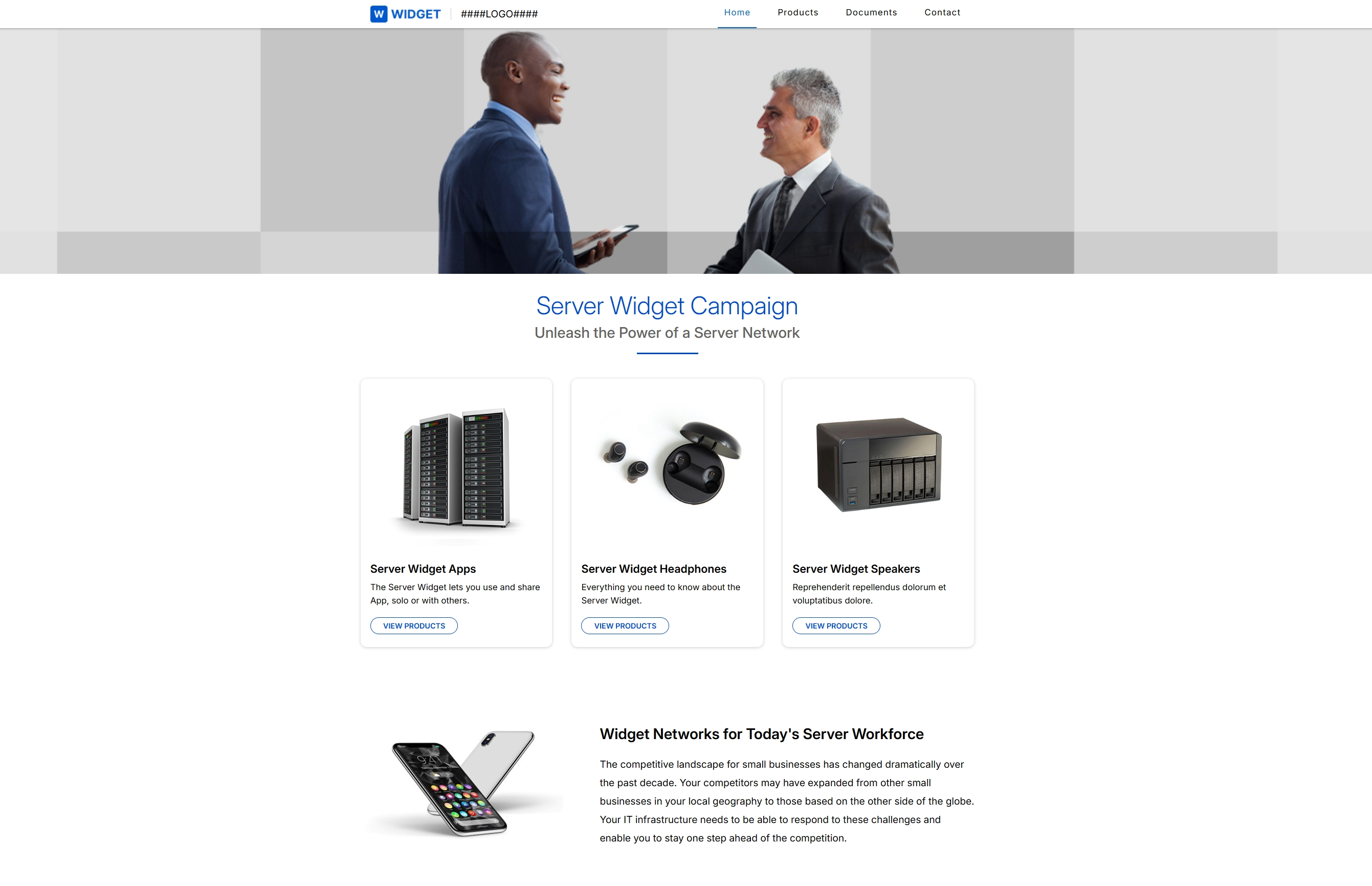 Preview of the Server Widget Campaign