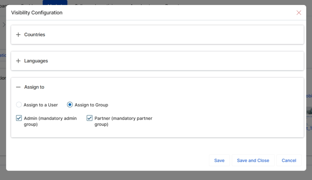 Expand the 'Assign to' section to configure which users or groups can access this email template.