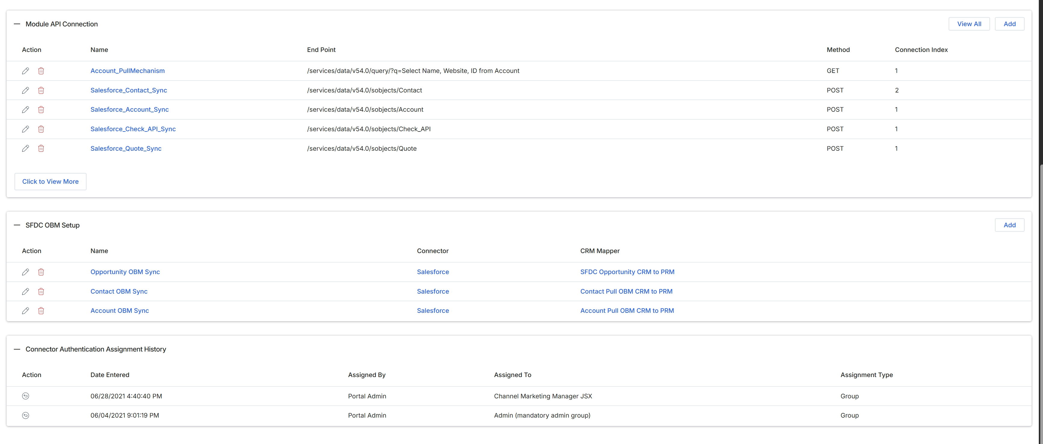 Connector Management overview