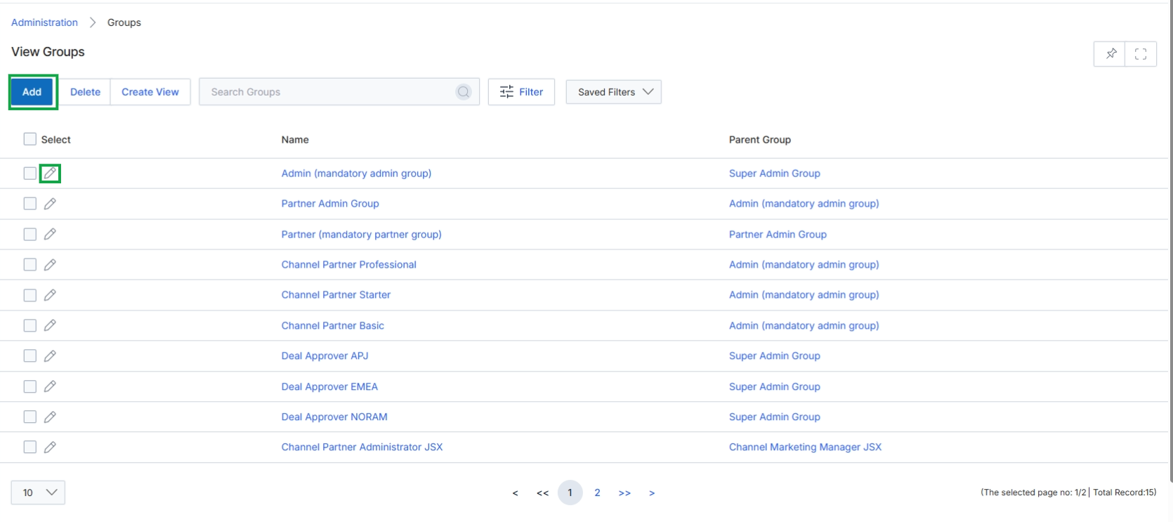 View Groups